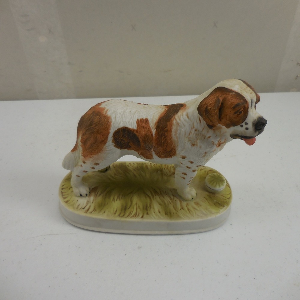 Vintage 1977 Lionstone Sculptured‎ Porcelain Saint Bernard Dog Decanter Limited